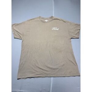 Vintage Official Ford Branco Short Sleeve T-shirt Brown Size XL